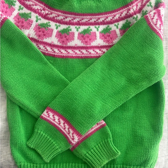 Lilly Pulitzer Vibrant Green and Pink Cardigan - Picture 3 of 3